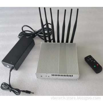 7 Channel Mobile Signal Jammer, 4G Jammer with Infrared Remote Control